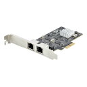 【ポイント最大24倍!】 StarTech.com ネットワークアダプターカード/PCI Express x2/2ポート/2.5G/マルチギガビットイーサネット/2.5GBASE-T & NBASE-T PR22GI-NETWORK-CARD