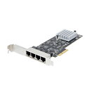 【ポイント最大24倍!】 StarTech.com ネットワークアダプターカード/PCI Express x4/4ポート/2.5G/マルチギガビットイーサネット/2.5GBASE-T & NBASE-T PR42GI-NETWORK-CARD
