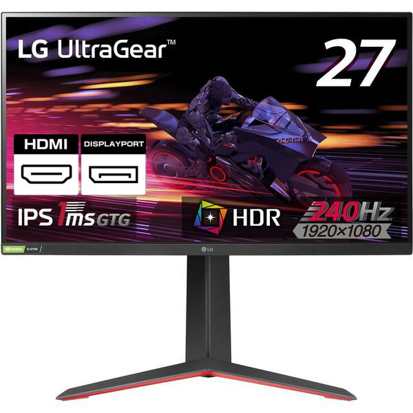 【 5月ずっとお得 ポイント2倍 】 LG 27型 ワイド 240Hz ゲーミングディスプレイ UltraGear 27GP750-B フルHD IPS パネル ノングレア ディスプレイ モニター HDMI DisplayPort 新品 インチ チルト 高さ調整 ピボット VESA