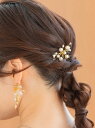 結婚式 ヘアアクセサリー 人気 お呼ばれ ヘアアクセサリー ヘアコーム おしゃれ ヘアアクセサリー 日本製 7-23102 リーフヘアコーム(小)