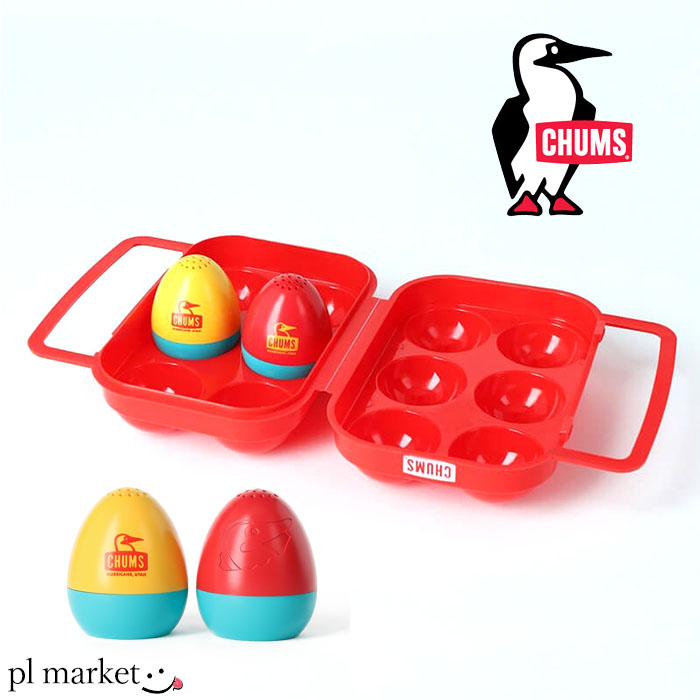 チャムス CHUMS チャムス 卵ケース エッグケース スパイス入れ スパイスケース スパイスシェイカー Booby Egg Salt & Pepper/ブービエッグソルトアンドペッパー アウトドア キャンプ ケース ブービーバード BBQ 料理グッズ CH62-1812