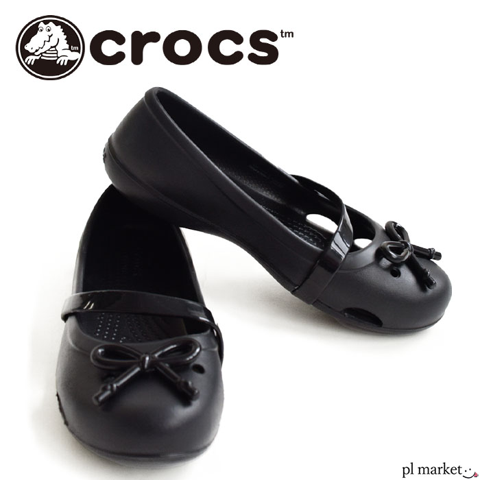 正規取扱店 【66％OFF】crocs クロックス crocs lina bow charm flat PS/クロックス リナ ボウ チャー..