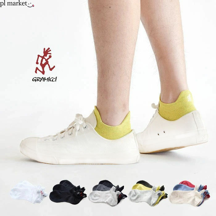 楽天plmarket ピーエルマーケットGRAMICCI グラミチ　靴下 ソックス　ロゴ刺繍　ワンポイント　BASIC SNEAKERS SOCKS ベーシックスニーカーソックス　3PSET　綿 夏 涼しい 冬 暖かい おしゃれ かっこいい アウトドア くつ下 くつした 無地 シンプル ギフト