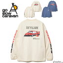 ゴースローキャラバン NISSAN×go slow caravan 日産 ニッサン USA/C スカイラインスーパーシルエット L/S T ロンT 長袖 プリントT メンズ レディース トップス Tシャツ カジュアル アメカジ ミリタリー キャンプ アウトドア 391941