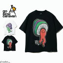 go slow caravan ゴースローキャラバン Tシャツ Hi PSY キノコ BIO BIG TEE 半袖 キノコ きのこ カットソー プリントT ロゴT コットン プリント クルー カジュアル ミリタリー アウトドア キャンプ 392609