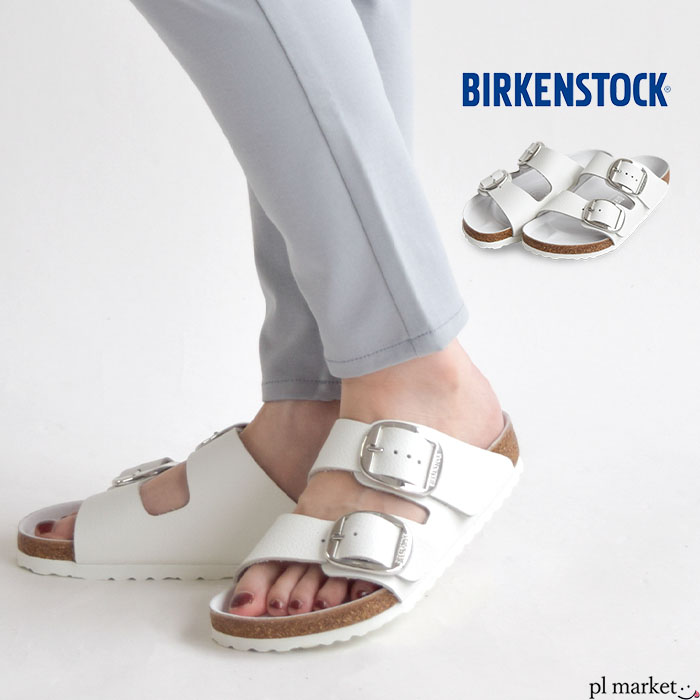 正規取扱店 BIRKENSTOCK ビルケンシュトック Arizona Big Buckle アリゾナ ビッグ バックル ナチュラルレザー サンダル ダブルストラップ レディース レギュラー regular ホワイト 白 white 1021583/1016826