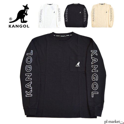 KANGOL カンゴール Tシャツ 長袖 袖プリント ロゴ刺繍 ロングTシャツ ...