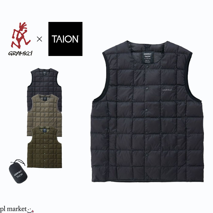 【2023秋冬新作】GRAMICCI×TAION グラミチ タイオン INNER DOWN VEST インナーダウンベスト メンズ レディース ユニセックス 秋 冬 全3色 S-XL G3FU-J100-TG