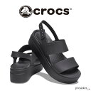 正規取扱店【2024春夏新作/5%OFF】Crocs クロックス サンダル WOMEN’S CROCS BROOKLYN LOW WEDGE クロックス ブルックリン ロー ウェッジ ウィメン レディース 厚底 春 夏 秋 22cm-26cm ブラッ…