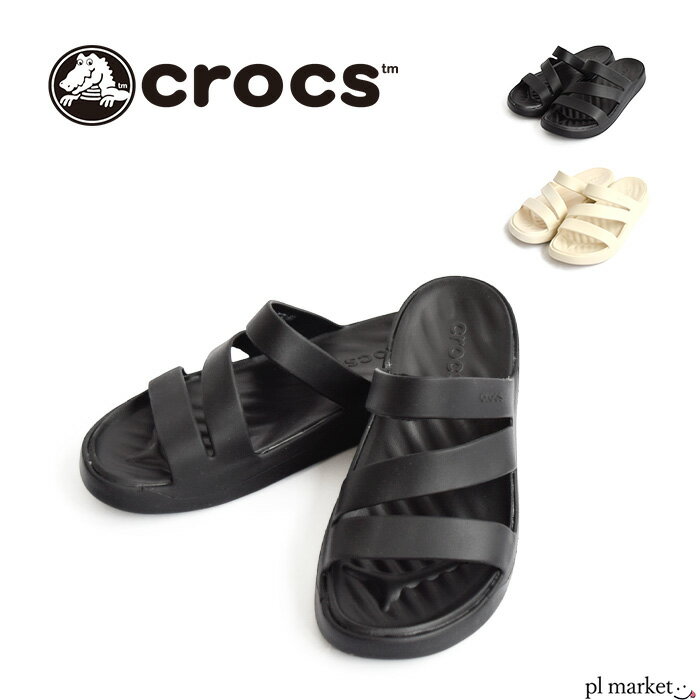 正規取扱店【2024春夏新作】Crocs クロックス サンダル GETAWAY STRAPPY ゲッタウェイ ストラッピー レディース 春 夏 秋 ブラック スタッコ 22cm-26cm 209587