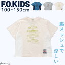 【10%OFF】エフオーキッズ 半袖 Tシャツ 男の子 女の子 涼しい メッシュ 通気性 速乾 子ども 子供服 夏 魚 さかな 釣り アウトドア トップス 春 夏 秋 ジュニア 小学生 コットン おしゃれ 100cm 110cm 120cm 130cm 140cm 150cm F.O.KIDS R207324