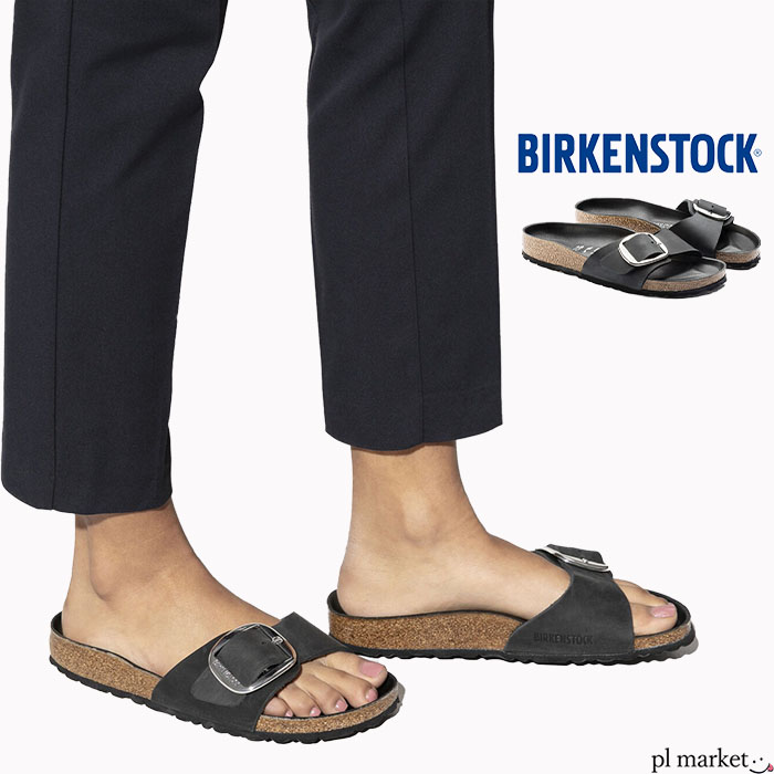 正規取扱店【2024春夏新作】BIRKENSTOCK ビルケンシュトック サンダル Madrid Big Buckle マドリッド ビッグバックル レディース ナロー 23cm-24.5cm ブラック 黒 1006523