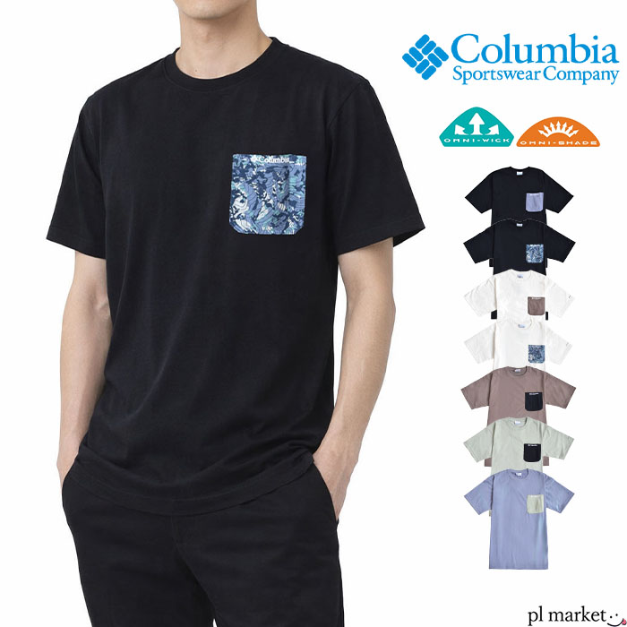 乐天商城 - 【P5倍/2026春夏新作】コロンビア Columbia Tシャツ 半袖 メンズ レディース ポケットT 紫外線カット UPF50 吸湿 速乾 ヤングストリートショートスリーブクルー トップス ユニセックス 登山 アウトドア スポーツ プリント 春 夏 秋 M L XL PG1804