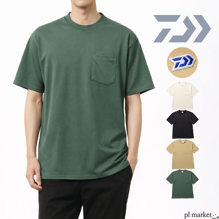 【P3倍/2026春夏新作】 ダイワ DAIWA Tシャツ 半袖 メンズ レディース 遮熱 UVケア 吸水 速乾 無地 ポケット ポケt ロゴ クルーネック ユニセックス アウトドア スポーツ 釣り フィッシング SHADE POCKET T-SHIRT M L XL DE-8526EX