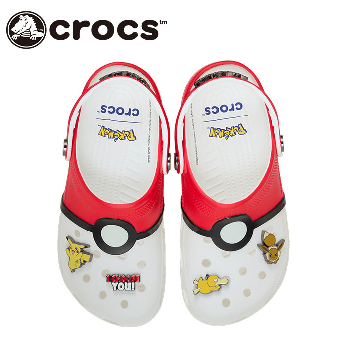 【2026秋冬新作】 クロックス ポケモン crocs サンダル メンズ レディース キッズ コラボ ポケットモンスター ポケボール クラシック クロッグ Pokemon Poke Ball Classic Clog モンスターボール 春 夏 秋 軽量 シューズ ブランド 正規取扱店 212064 213596