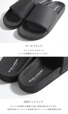 HENRY&HENRY ヘンリー&ヘンリー【180】 シャワーサンダル スポーツサンダル メンズ レディース ブラック×ブラック 黒 ビーチサンダル スポサン ヘンリーヘンリー インポートブランド カジュアルシューズ