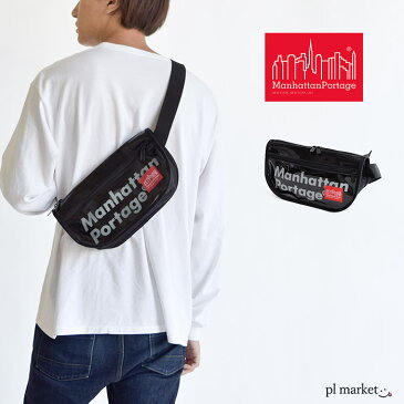 Manhattan Portage マンハッタンポーテージ ウエストバッグ エナメル Leadout Waist Bag Enamel バッグ メンズ レディース レディースバッグ 男女兼用 ボディバッグ かばん ブラック Black 黒 MP1115ENML 数量限定商品