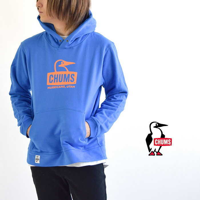 CHUMS チャムス パーカー Booby Face Pullover Parka ブービー フェイス プルオーバー パーカー トップス スウェット ロゴ 袖リブ ポケット メンズ レディース ユニセックス 綿100％ カジュアル アウトドア スポーツ キャンプ フェス 親子コーデ お揃い ペア CH00-1303