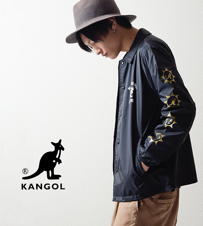 カンゴール KANGOL コーチ ジャケット ブラック ストリートナイロンジャケット 羽織 アウター メンズ レディース ユニセックス COACH JACKET BLACK LCJ0001