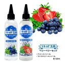  電子タバコ リキッド ベリー×ベリーセット ベリーメンソール＆ストロベリーメンソール 各120ml 天然素材 強い刺激 コスパ抜群 大容量 メモリ付きボトル 混ぜて使える ニードルボトル 10ml 付き ベースリキッド ギフト ラッピング 対応