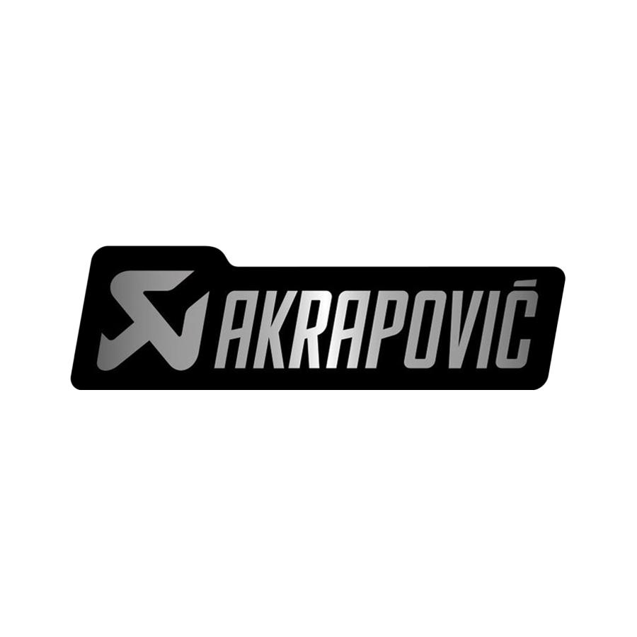AKRAPOVIC (アクラポビッチ) 耐熱サイレンサーステッカー143X43mm NEWシルバーロゴ/アルミ P-HST18ALXM4