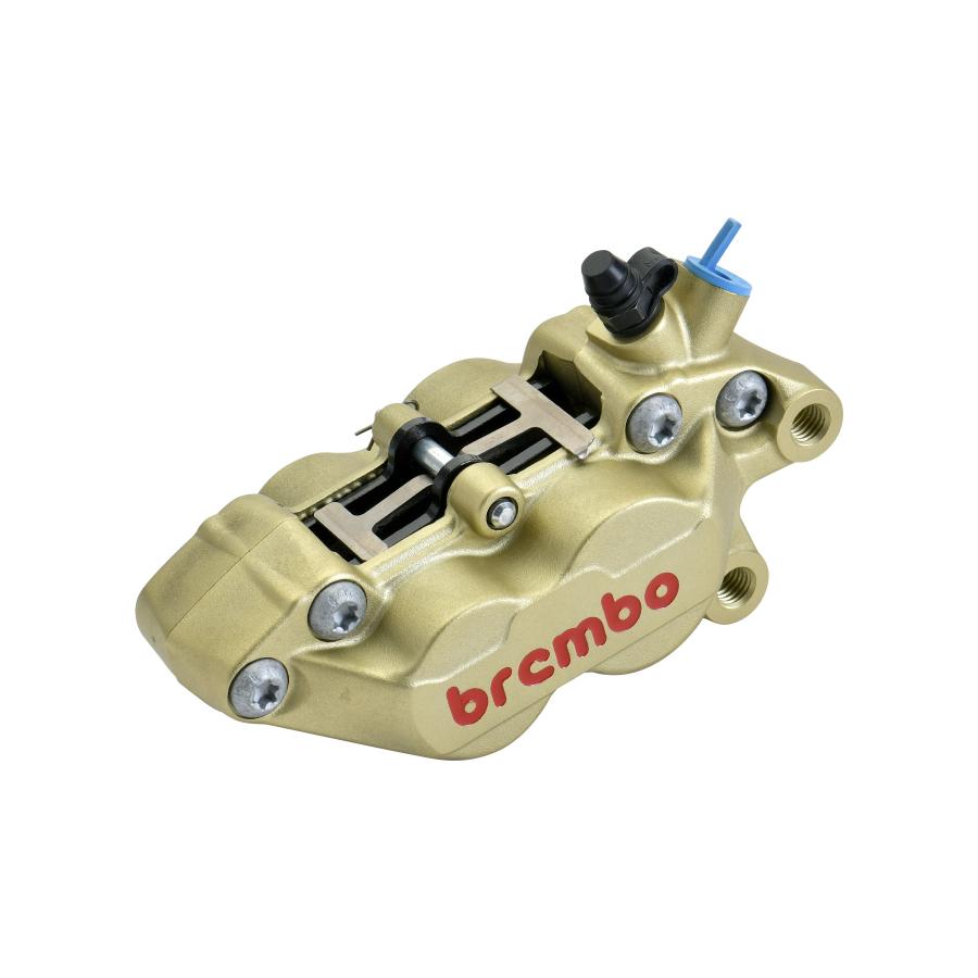 brembo(ブレンボ) Axial 4Pキャリパー ゴールド キャスト 右用40mmピッチ/赤ロゴ