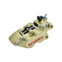 brembo(ブレンボ) Axial 4Pキャリパー ゴールド キャスト 右用40mmピッチ/赤ロゴ