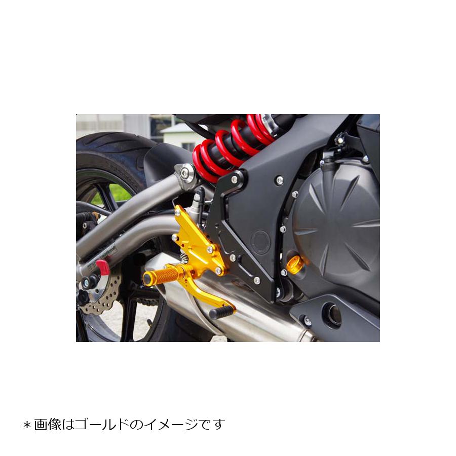 BABY FACE (ベビーフェイス) バックステップ ER-6f Ninja650R ニンジャ 6ポジション 正チェンジのみ アルミ ブラック 002-K022BK