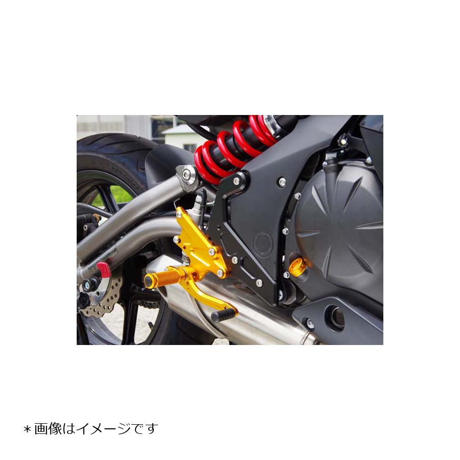 BABY FACE (ベビーフェイス) バックステップ ER-6f Ninja650R ニンジャ 6ポジション 正チェンジのみ アルミ ゴールド 002-K022GD