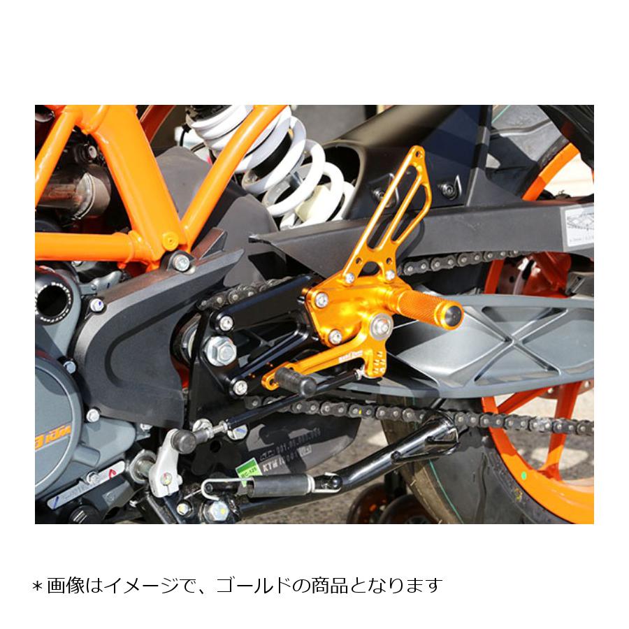 BABY FACE (ベビーフェイス) バックステップ RC390 RC125 8ポジション 逆チェンジ ブラック 002-KT009BKR