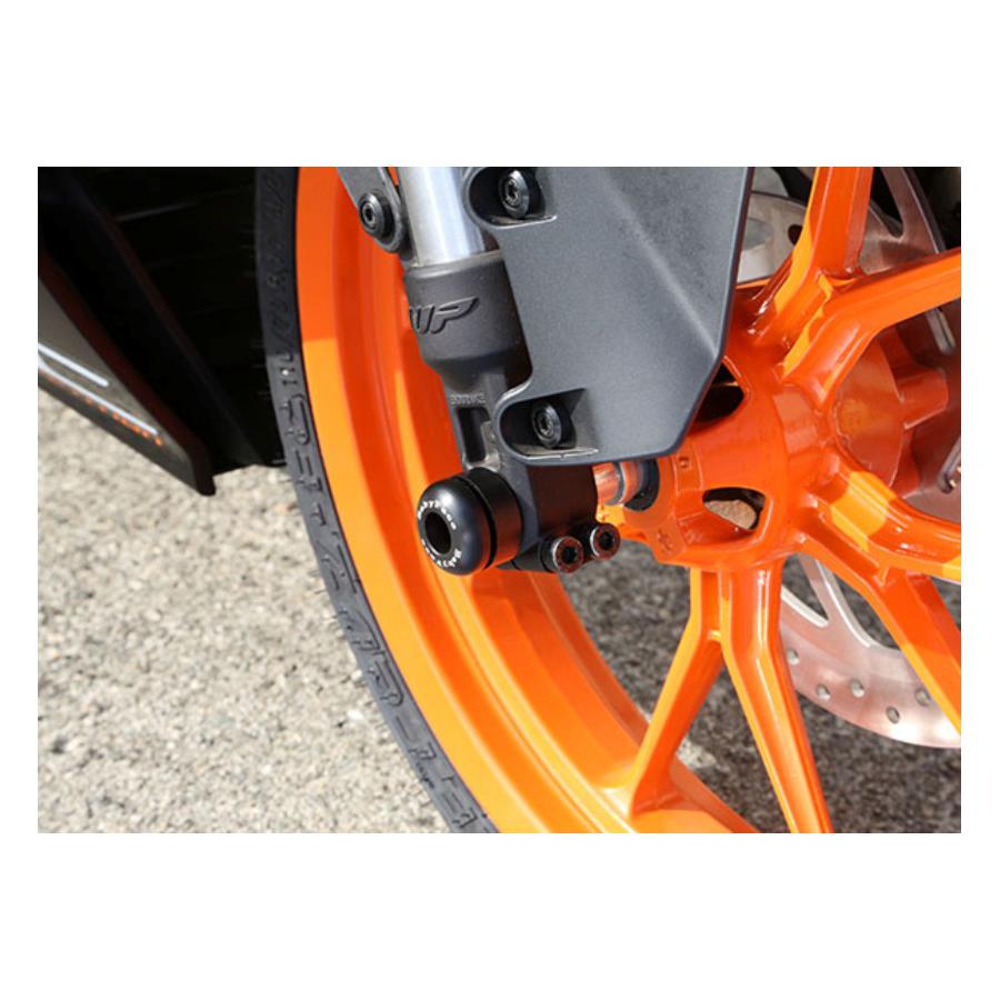 BABY FACE (ベビーフェイス) アクスルプロテクター フロント用 ジュラコン ブラック RC200 RC125 006-AKT06