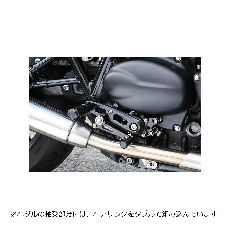 BABY FACE (ベビーフェイス) バックステップキット TRIUMPH BONNEVILLE ボンネビル STREET TWIN ブラック 002-T013BK