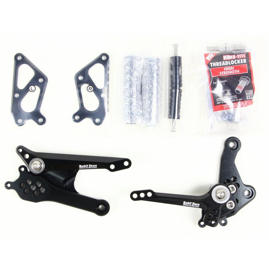 BABY FACE (ベビーフェイス) バックステップ 990SUPERDUKE R スーパーデュークR 7ポジション 正チェンジのみ アルミ ブラック 002-KT001BK