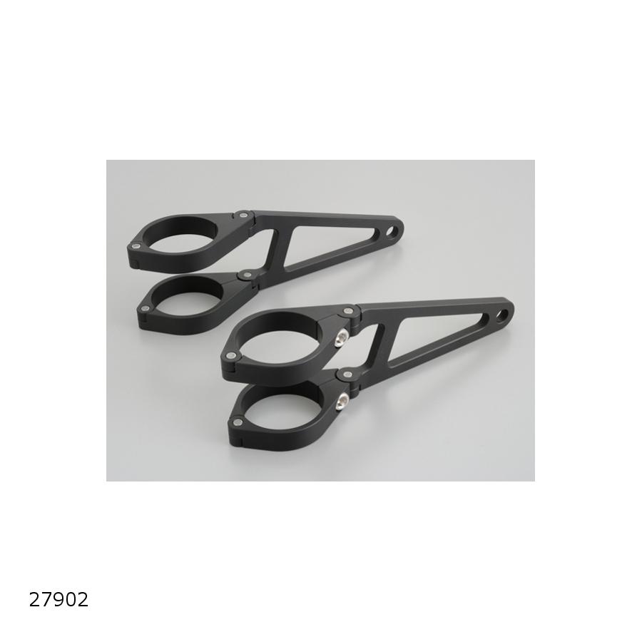 メーカー名：デイトナメーカー品番：27902販売備考：キャンセル不可商品です。◆アルミ削り出しのヘッドライトブラケット◆ヒンジ式でトップブリッジを取り外すことなく取り付けが可能です◆また、ヘッドライト幅はフレキシブルに対応◆アルミ製マットブラックアルマイト処理◆カラー：マットブラック◆サイズ：φ41◆タイプ：ロング