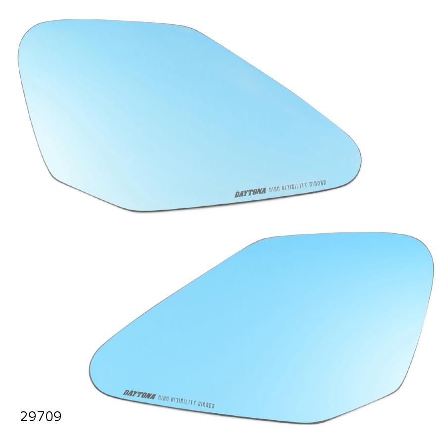 デイトナ 貼り付けタイプミラー ブルーKAWASAKI1 29709