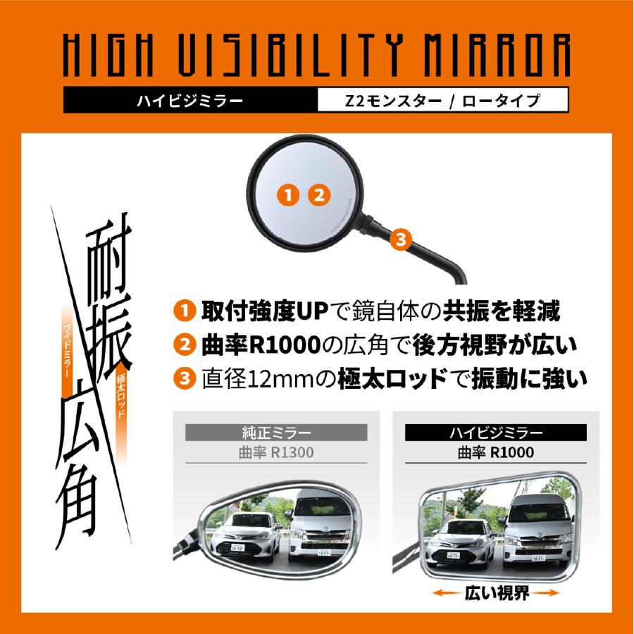 Daytona (デイトナ) Z2モンスターミラー ロークローム/正ネジ-06 37361