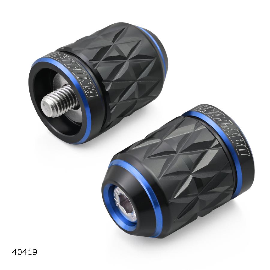 Daytona (デイトナ) PREMIUM ZONE ハンドルバーエンドプラグKIRIKO ブルー カワサキM8 40419