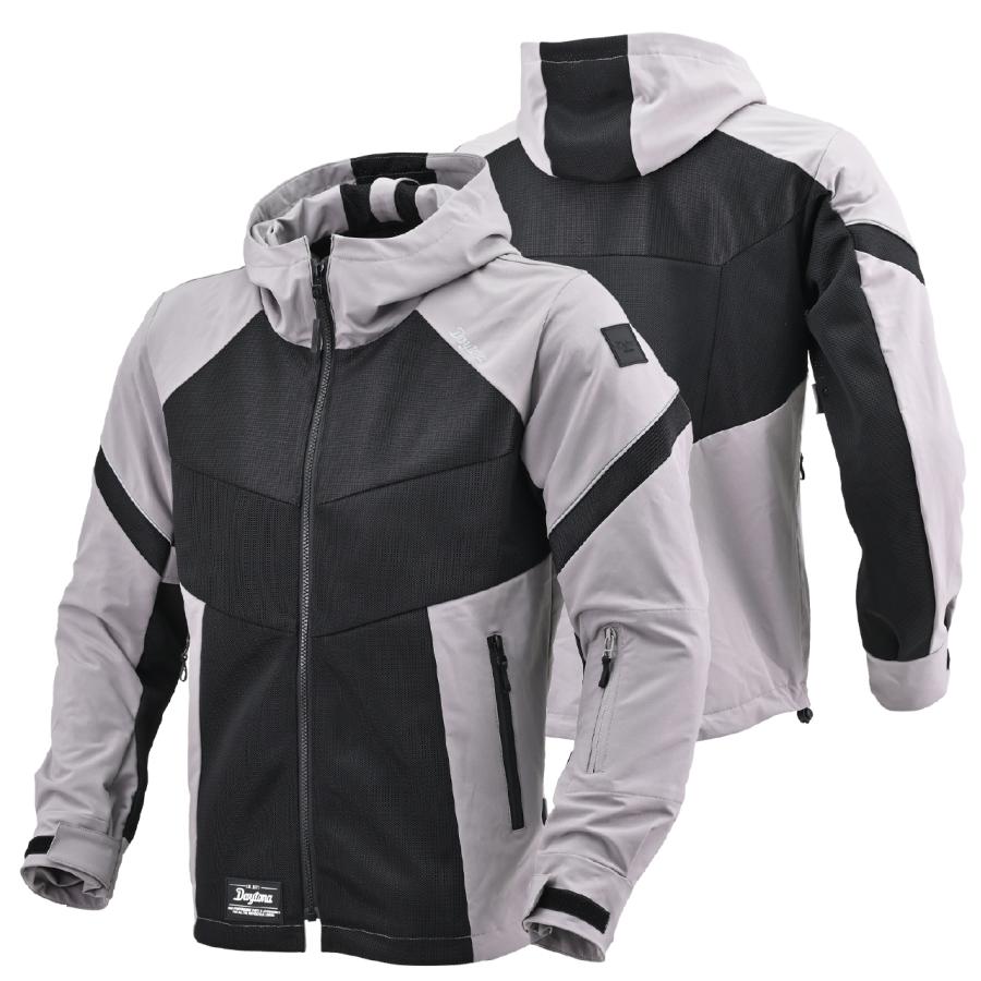 Daytona (デイトナ) DJ-010 ハーフメッシュパーカー ブラック/グレー/2XL 46816