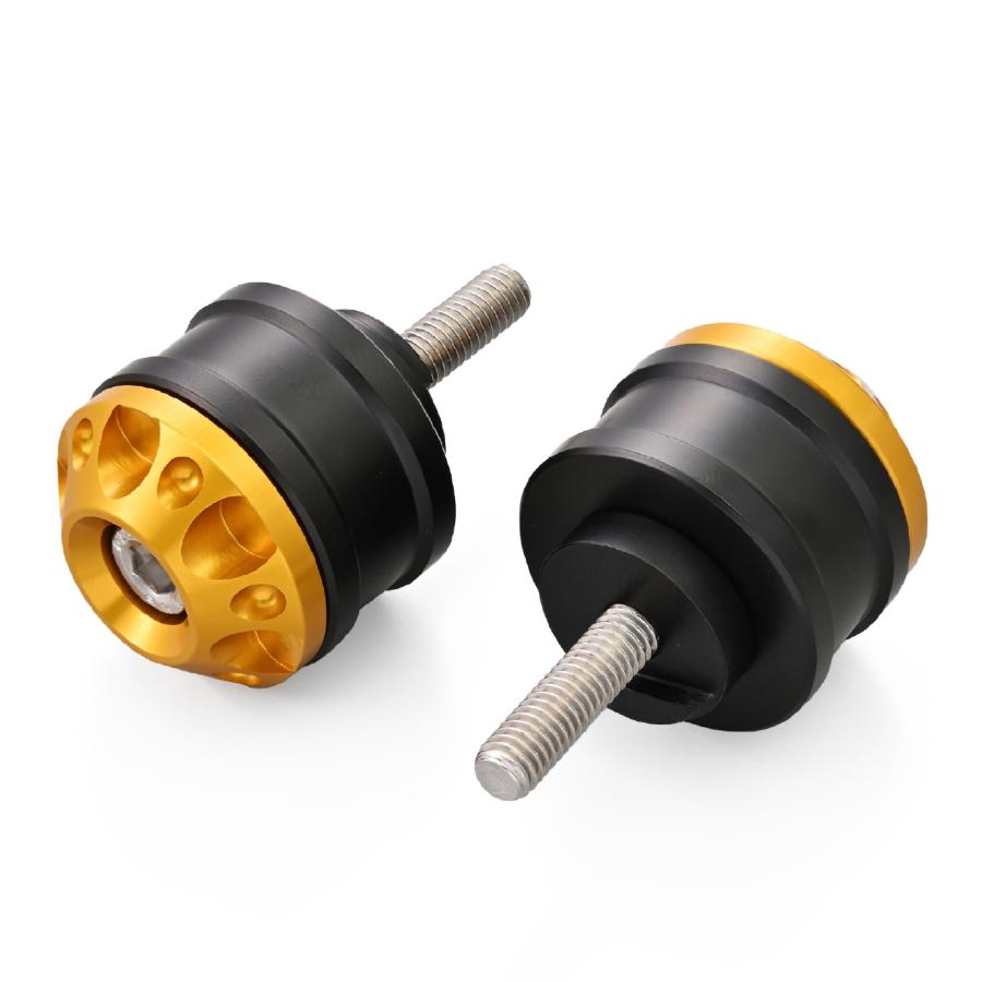 Daytona (デイトナ) アルミビレット ミドルウェイトバーエンド ファインカット YAMAHA車 M6 ゴールド 49225