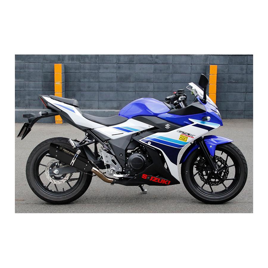 TRICK STAR (トリックスター) 政府認証スリップオンマフラー イカヅチ ブラック GSX250R ショート JSS-309-L7BT