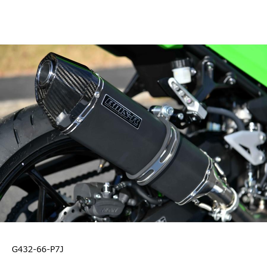 BEAMS (ビームス) CORSA-EVO2スリップオン マットブラック NINJA400 2BL-EX400G/8BL-EX400L G432-66-P7J