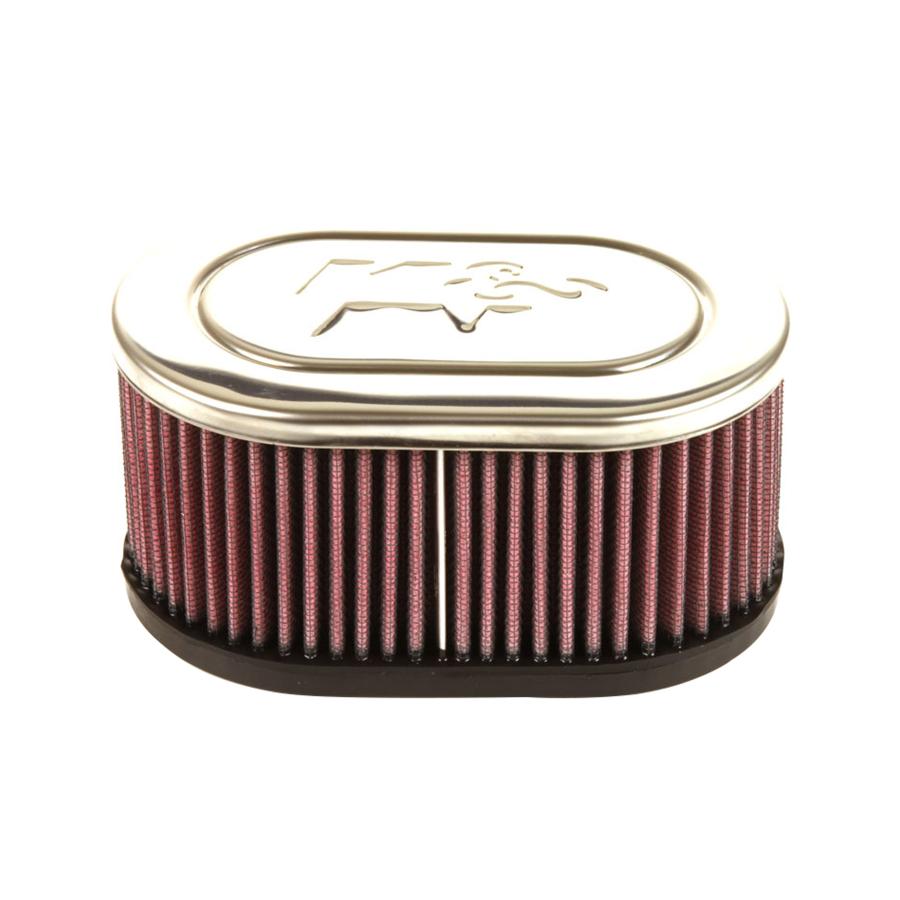 K&N (ケーアンドエヌ) デュアルフランジオーバル エアクリーナー クローム Φ54(102:159X76)/P79 RC-3510