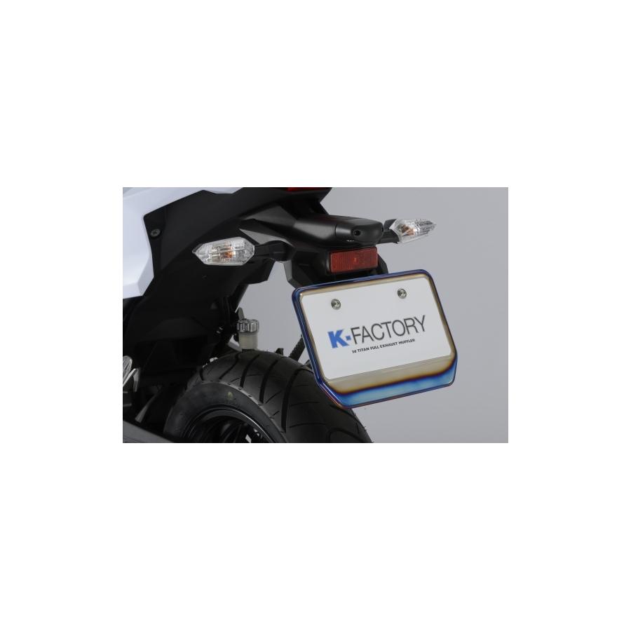 Kファクトリー　チタン製ナンバープレートフォルダ K-FACTORY ケイファクトリー チタニウム ナンバープレートホルダーの