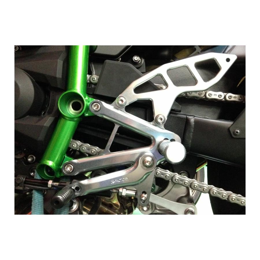 Kファクトリー (ケイファクトリー) ライディングステップ メタリックシルバー Ninja H2 172MZBR107N