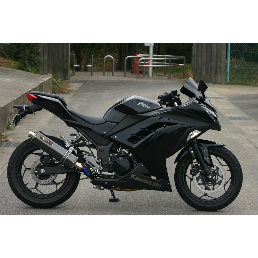 ノジマエンジニアリング DLCチタン フルエキゾースト 2-1 Ninja250 13-16 NT646GTD-CLK