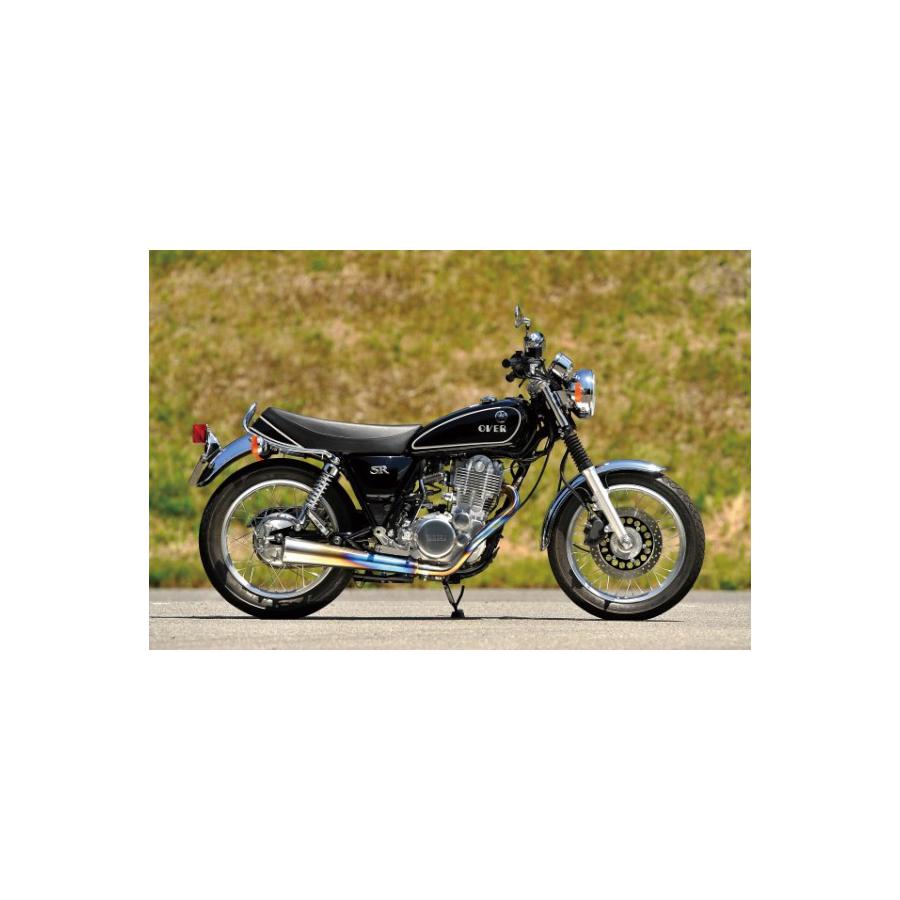 OVER RACING (オーバーレーシング) フルエキゾーストマフラー フルチタンメガホンマフラー マンクスタイプ SR400 16-401-01 オーヴァーレーシング