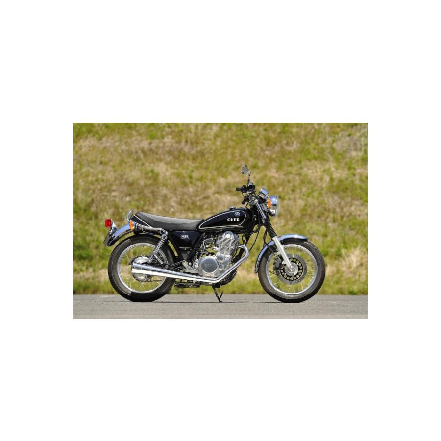 OVER RACING (オーバーレーシング) フルエキゾーストマフラー SSメガホン ステンチタンマフラー SR400 16-401-02 オーヴァーレーシング
