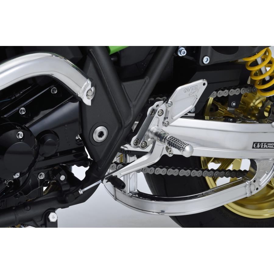 OVER RACING (オーバーレーシング) バックステップ 4ポジション タイプ2 シルバー ペダル可動部ベアリング仕様 ZRX1200 DAEG[ダエグ] 51-811-01