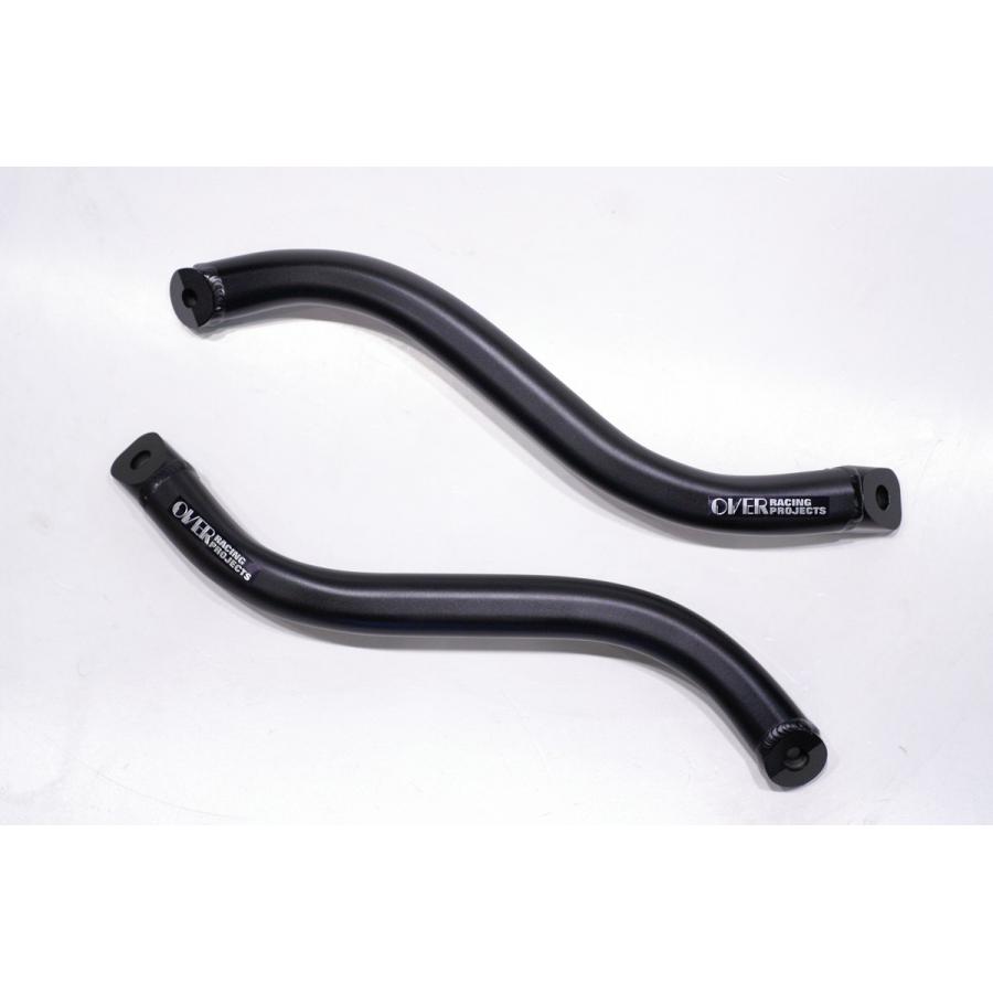 OVER RACING(オーバーレーシング) サブフレームキット ガンコート仕上げ/塗装 TYPE-1 [取り付け部]:アルミ ブラック V-MAX [1200] 56-34-00B