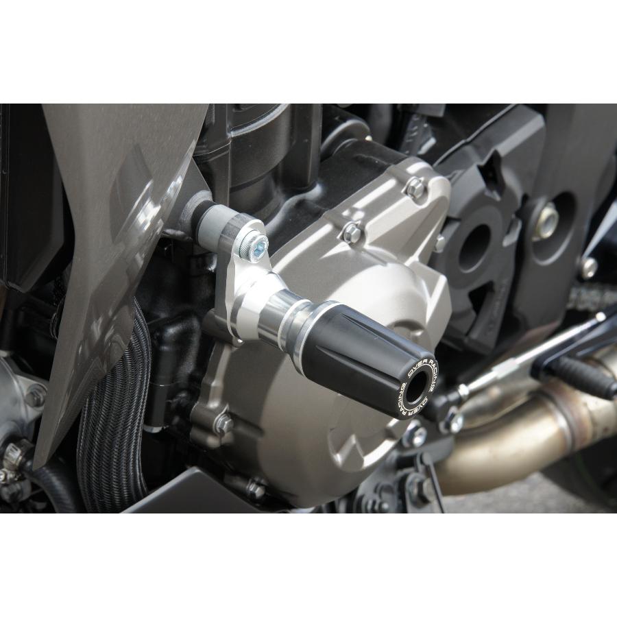 OVER RACING(オーバーレーシング) エンジンスライダー アルミ削り出しベースプレート(シルバーアルマイト) ジュラコン Z1000[ZR1000GEFA] 59-792-01